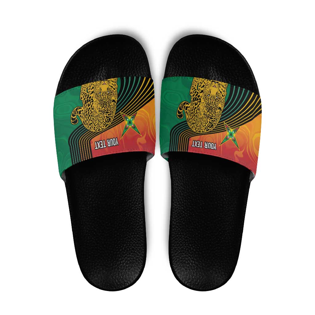 Guyana Cricket Amazon Warriors Personalized Slide Sandals Fierce Jaguars LT7