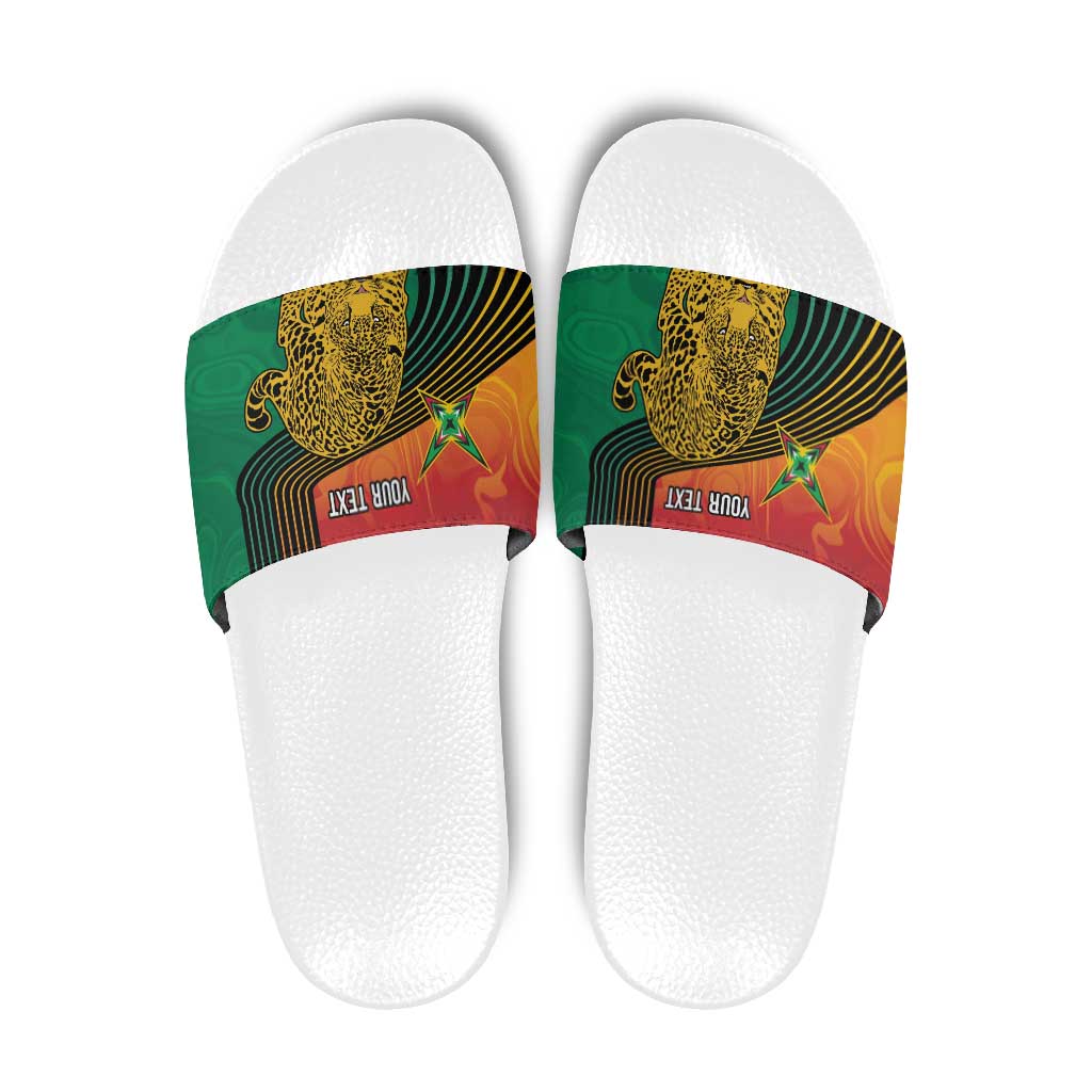 Guyana Cricket Amazon Warriors Personalized Slide Sandals Fierce Jaguars LT7