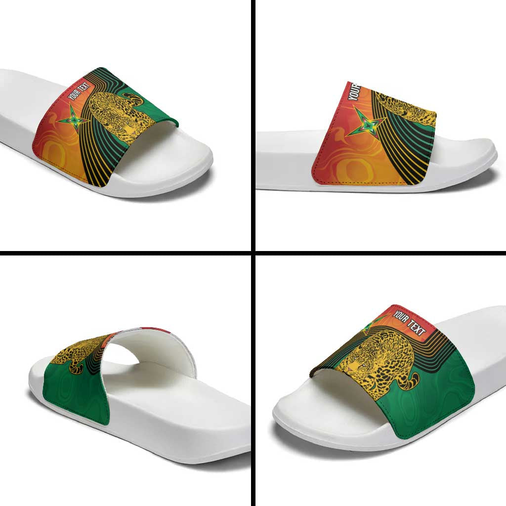 Guyana Cricket Amazon Warriors Personalized Slide Sandals Fierce Jaguars LT7