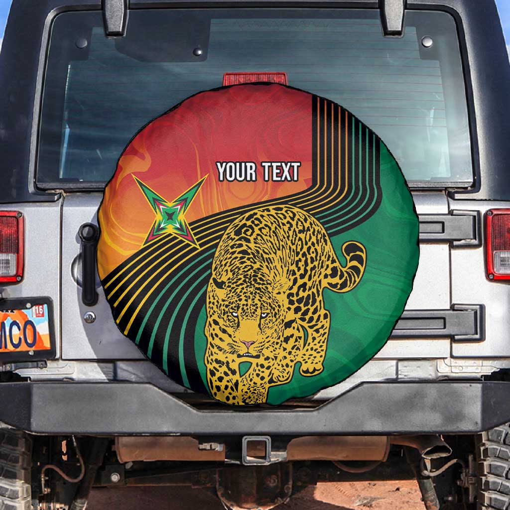 Guyana Cricket Amazon Warriors Personalized Spare Tire Cover Fierce Jaguars LT7