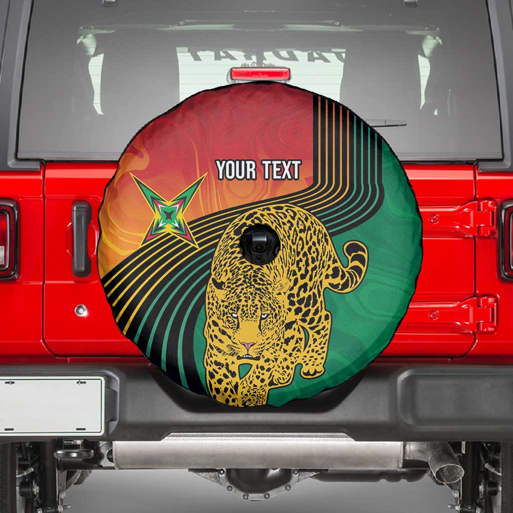 Guyana Cricket Amazon Warriors Personalized Spare Tire Cover Fierce Jaguars LT7