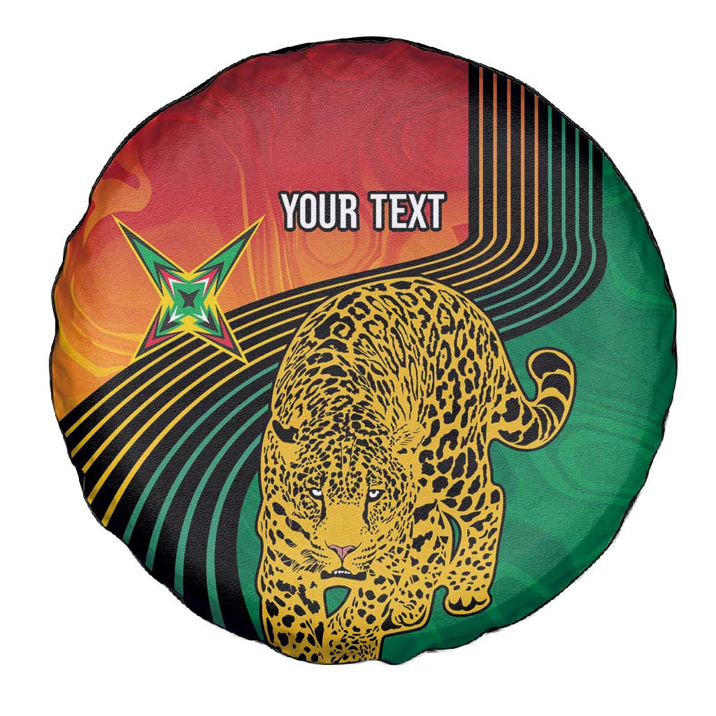 Guyana Cricket Amazon Warriors Personalized Spare Tire Cover Fierce Jaguars LT7