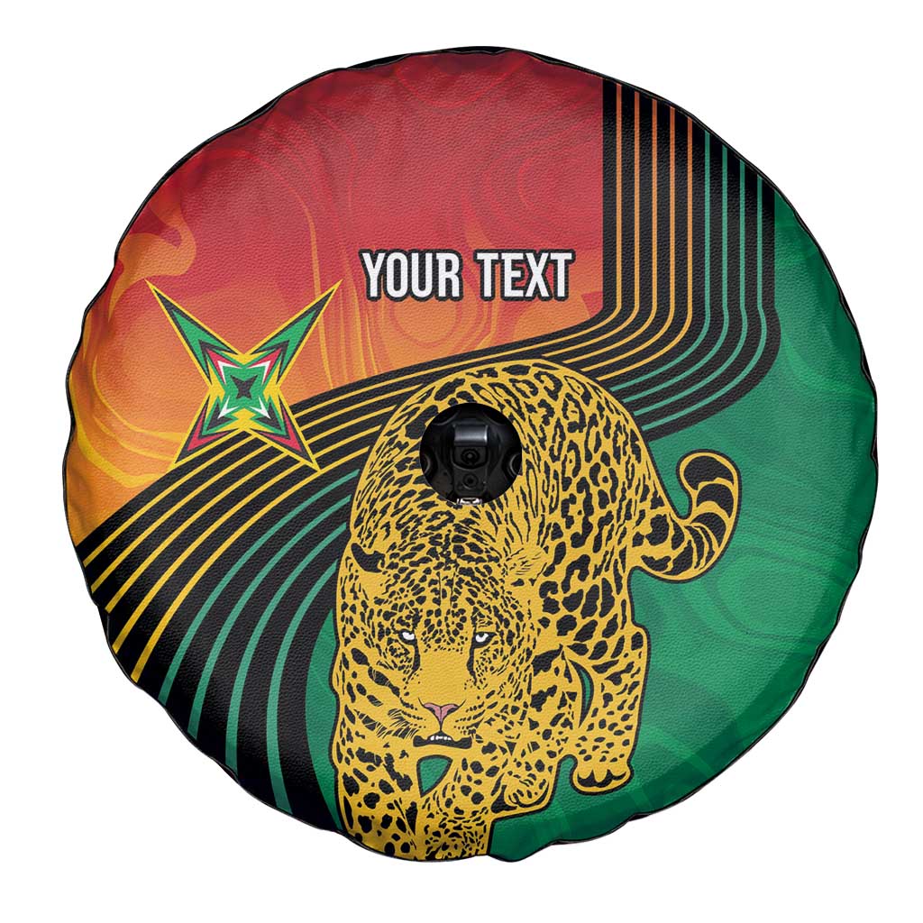 Guyana Cricket Amazon Warriors Personalized Spare Tire Cover Fierce Jaguars LT7