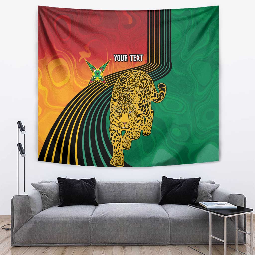Personalized Afro Guyana Cricket Amazon Warriors Tapestry Fierce Jaguars LT7