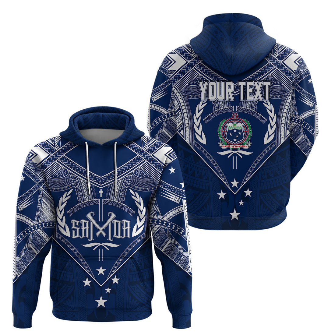 Custom Samoa Independence Day Hoodie Chest Tattoo Symbolic Style LT7
