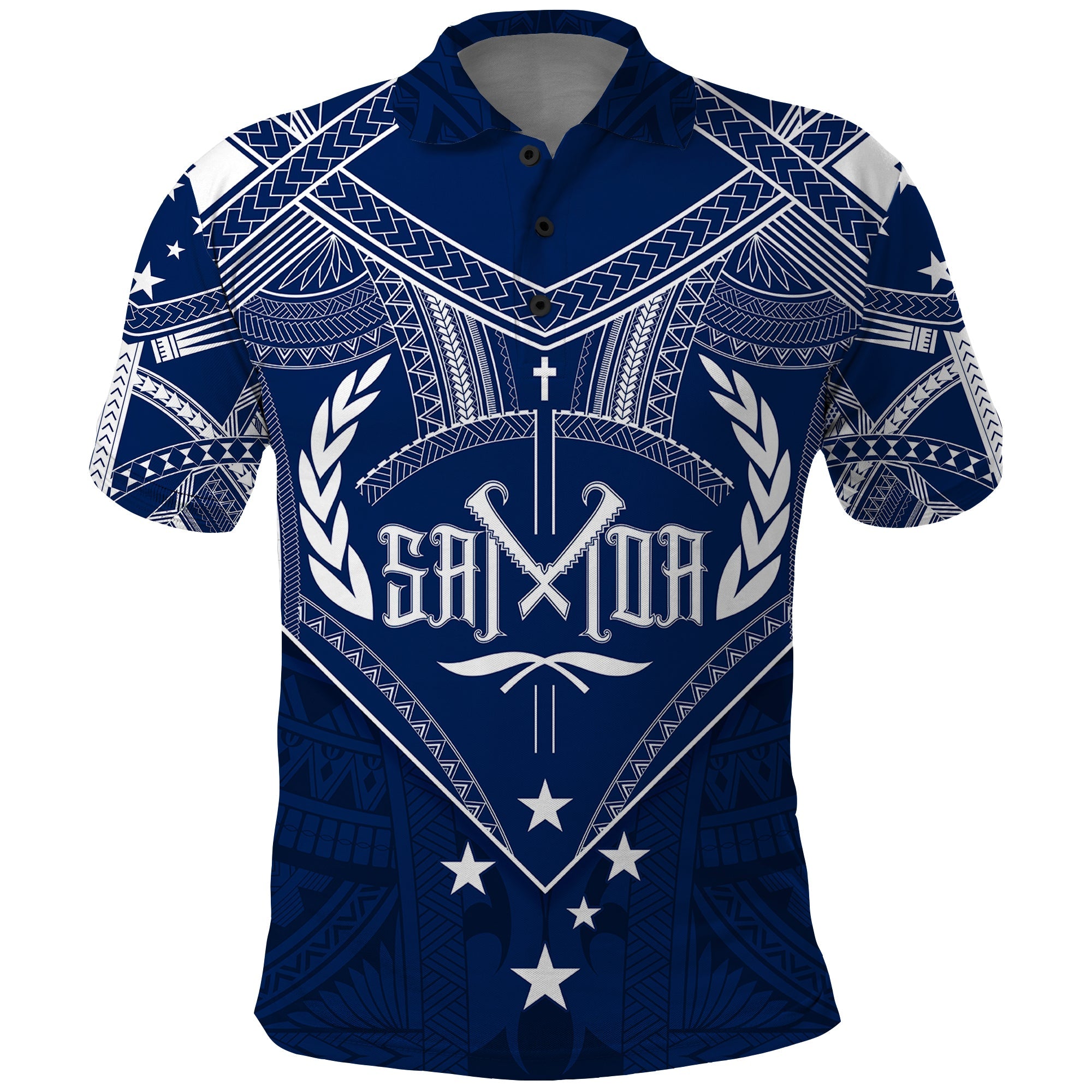 Custom Samoa Polo Shirt Independence Day Chest Tattoo Symbolic Style LT7