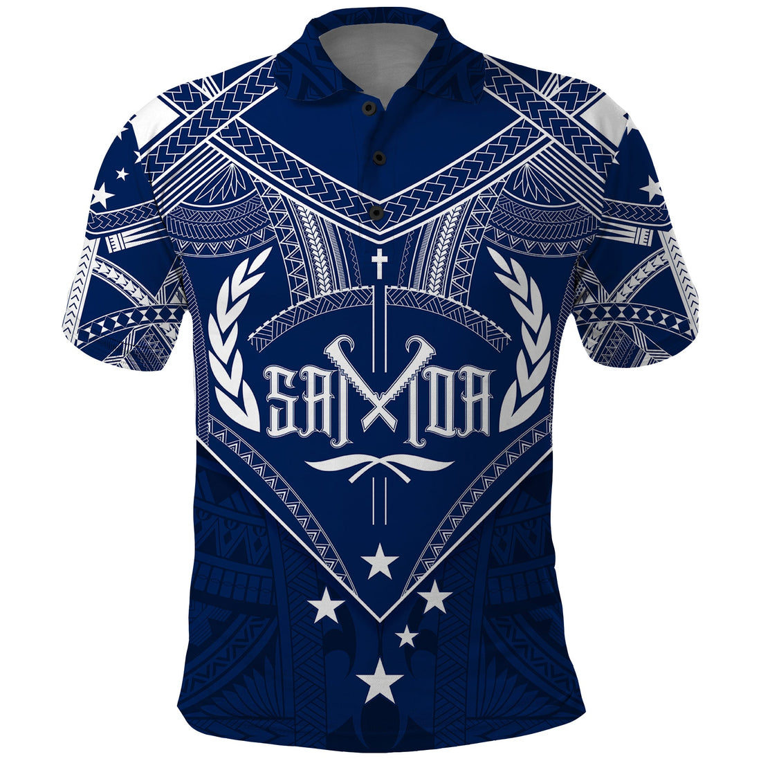 Custom Samoa Polo Shirt Independence Day Chest Tattoo Symbolic Style LT7