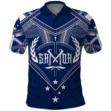 Custom Samoa Polo Shirt Independence Day Chest Tattoo Symbolic Style LT7