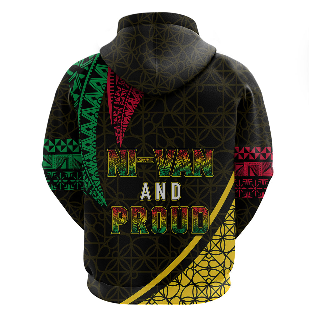 Personalised Vanuatu Hoodie Melanesian Sand Drawing Mixed - Ni Van and Proud LT7