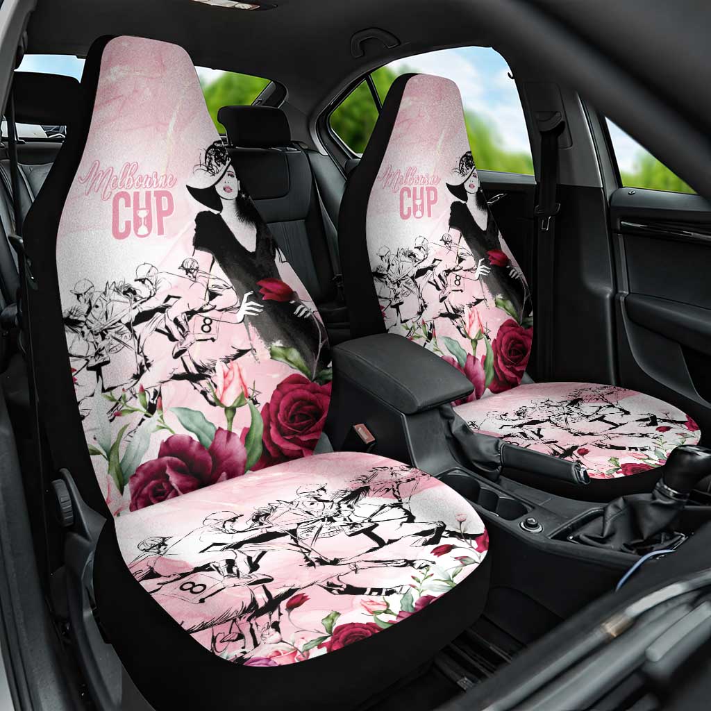 Melbourne Horse Racing Cup Pink Out Derby Car Seat Cover LT7