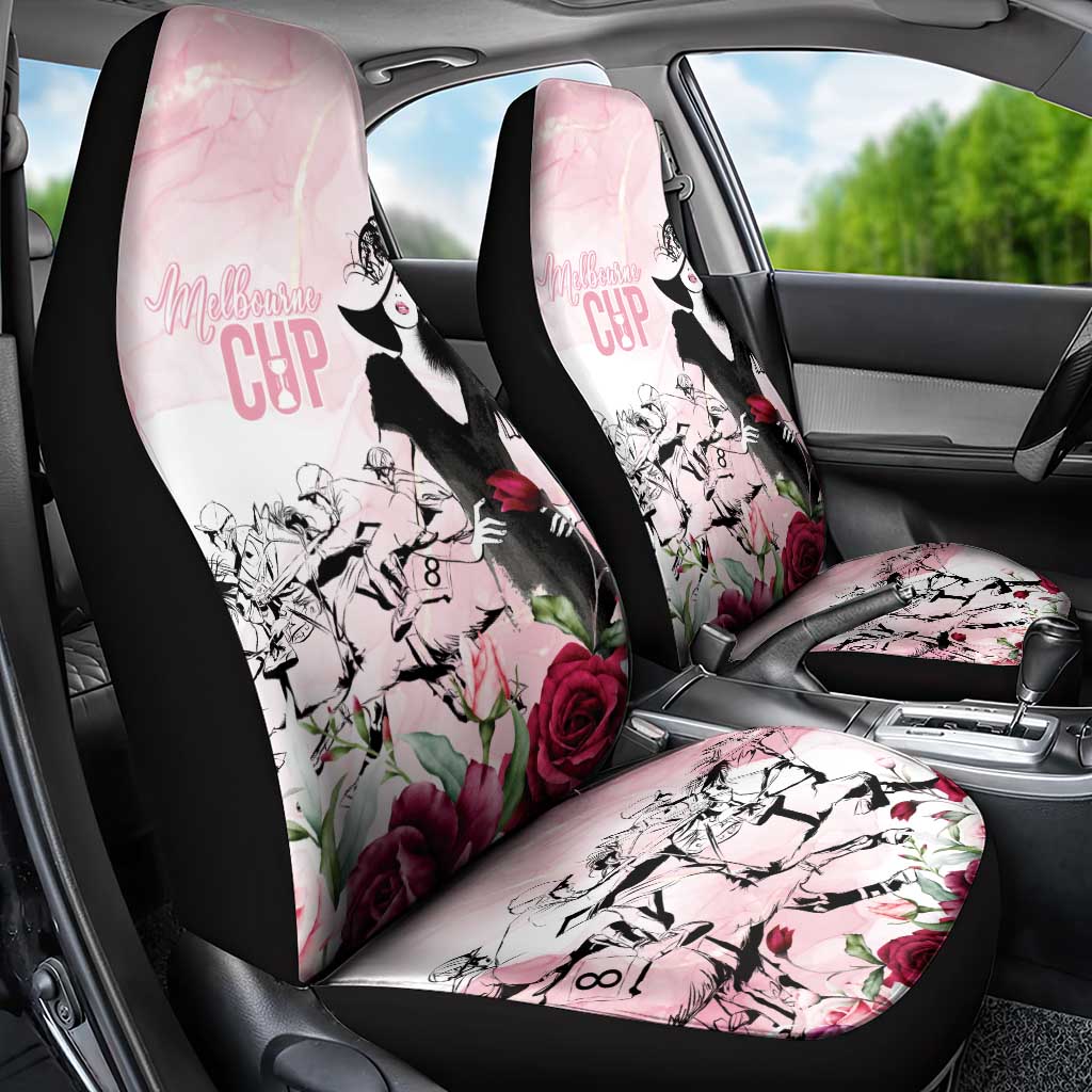 Melbourne Horse Racing Cup Pink Out Derby Car Seat Cover LT7