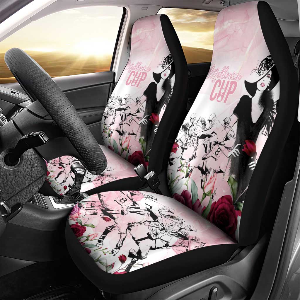 Melbourne Horse Racing Cup Pink Out Derby Car Seat Cover LT7