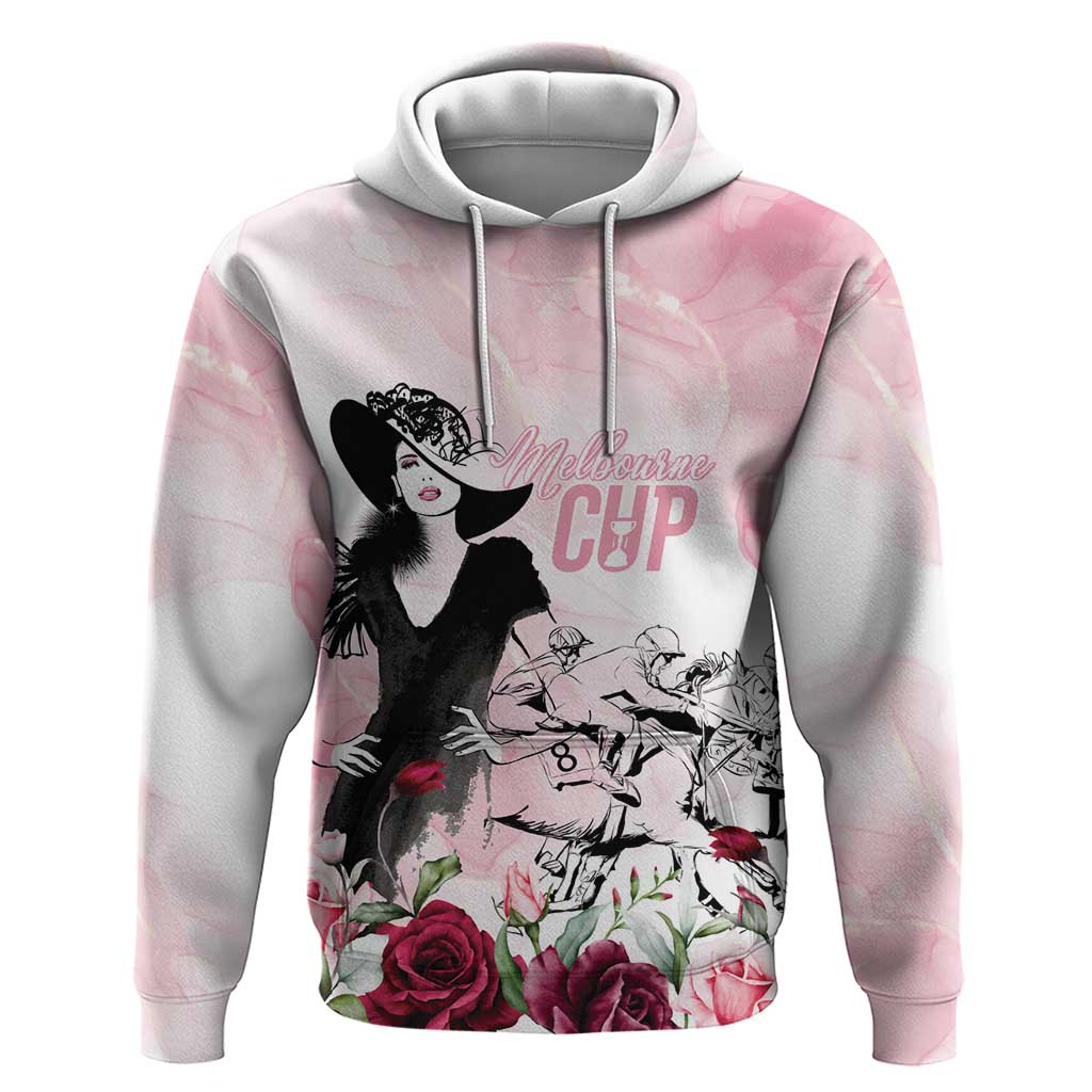 Melbourne Horse Racing Cup Pink Out Derby Hoodie LT7