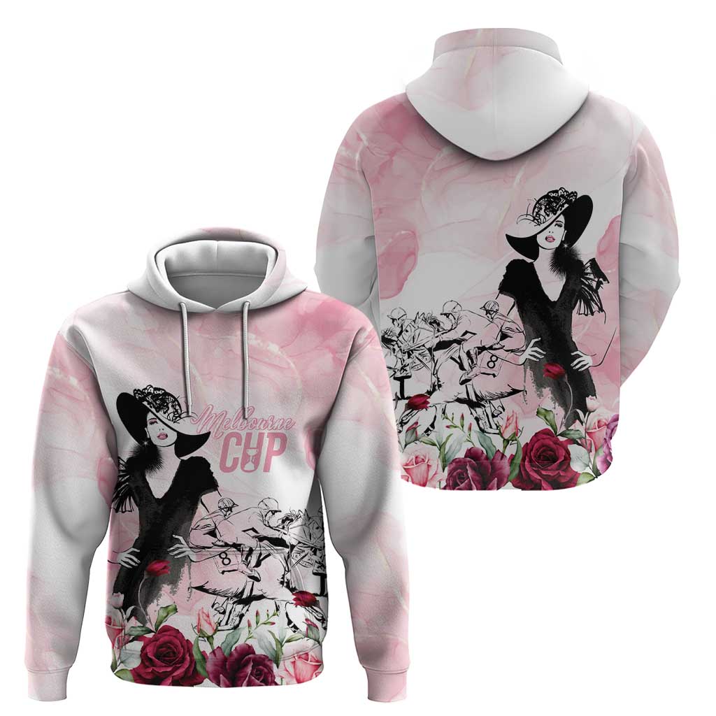 Melbourne Horse Racing Cup Pink Out Derby Hoodie LT7