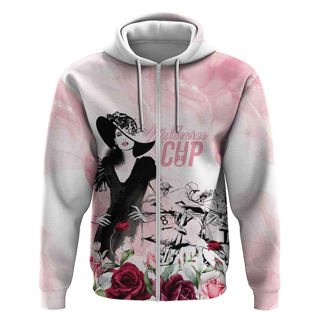 Melbourne Horse Racing Cup Pink Out Derby Hoodie LT7