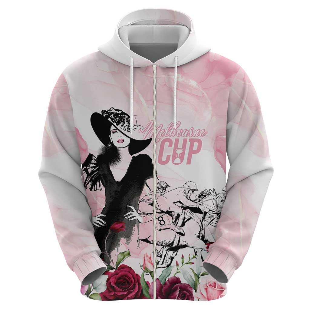 Melbourne Horse Racing Cup Pink Out Derby Hoodie LT7