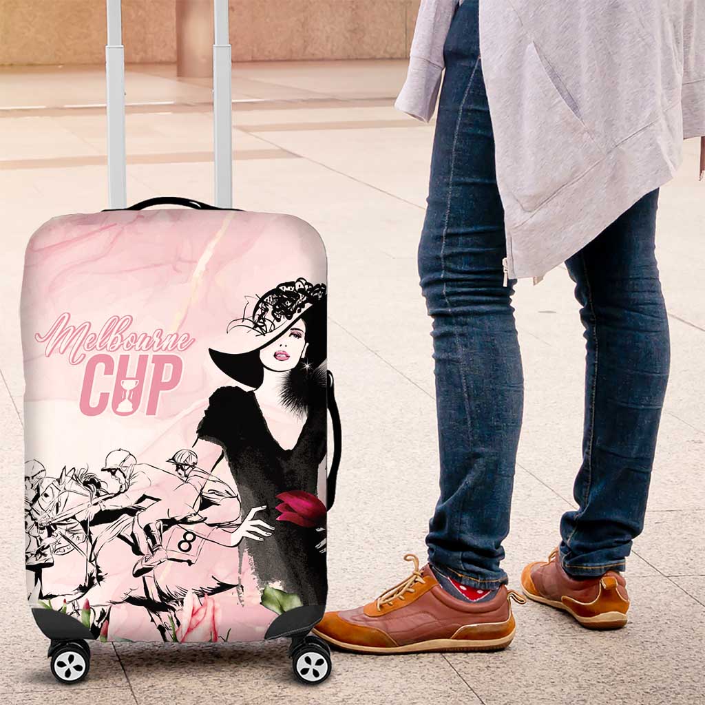 Melbourne Horse Racing Cup Pink Out Derby Luggage Cover LT7