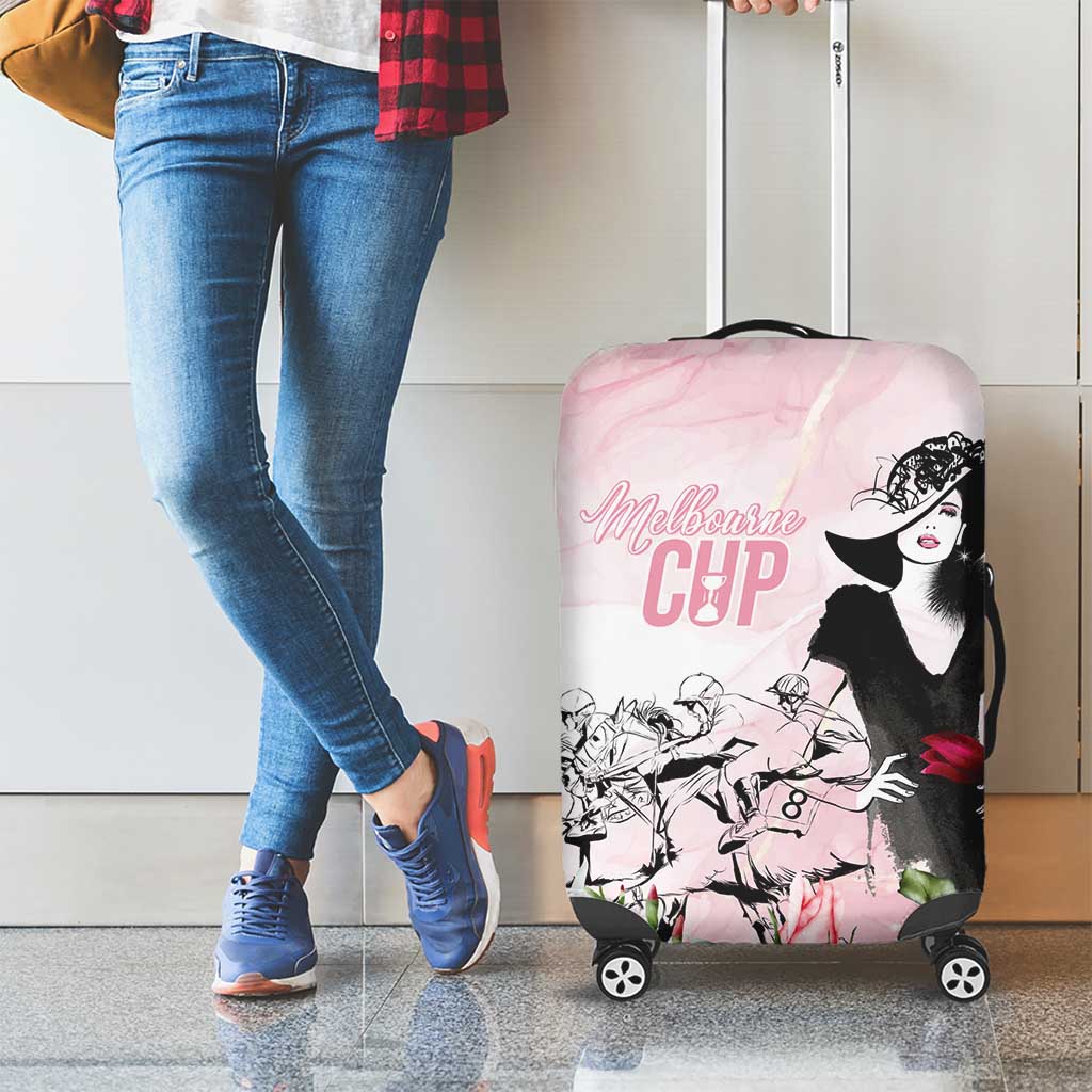 Melbourne Horse Racing Cup Pink Out Derby Luggage Cover LT7