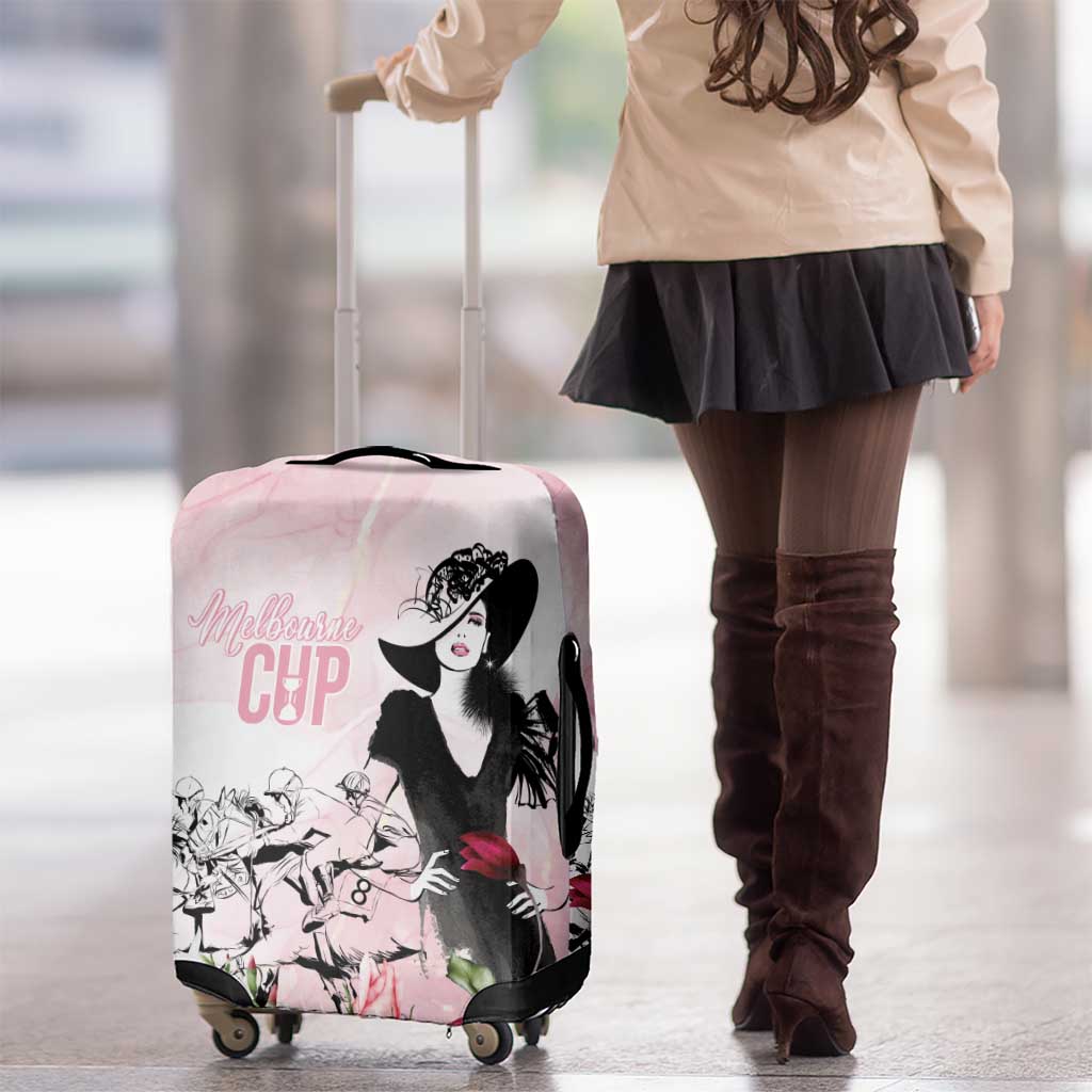 Melbourne Horse Racing Cup Pink Out Derby Luggage Cover LT7