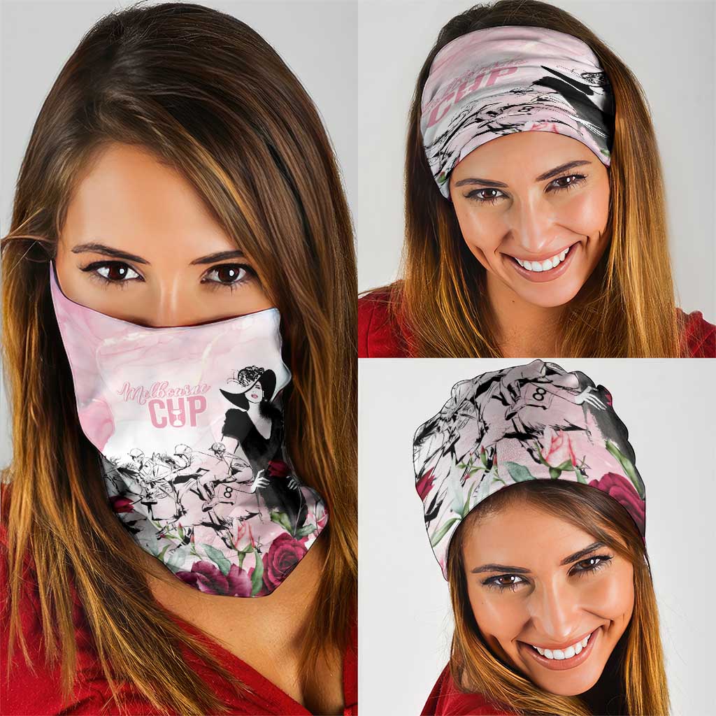 Melbourne Horse Racing Cup Pink Out Derby Neck Gaiter LT7