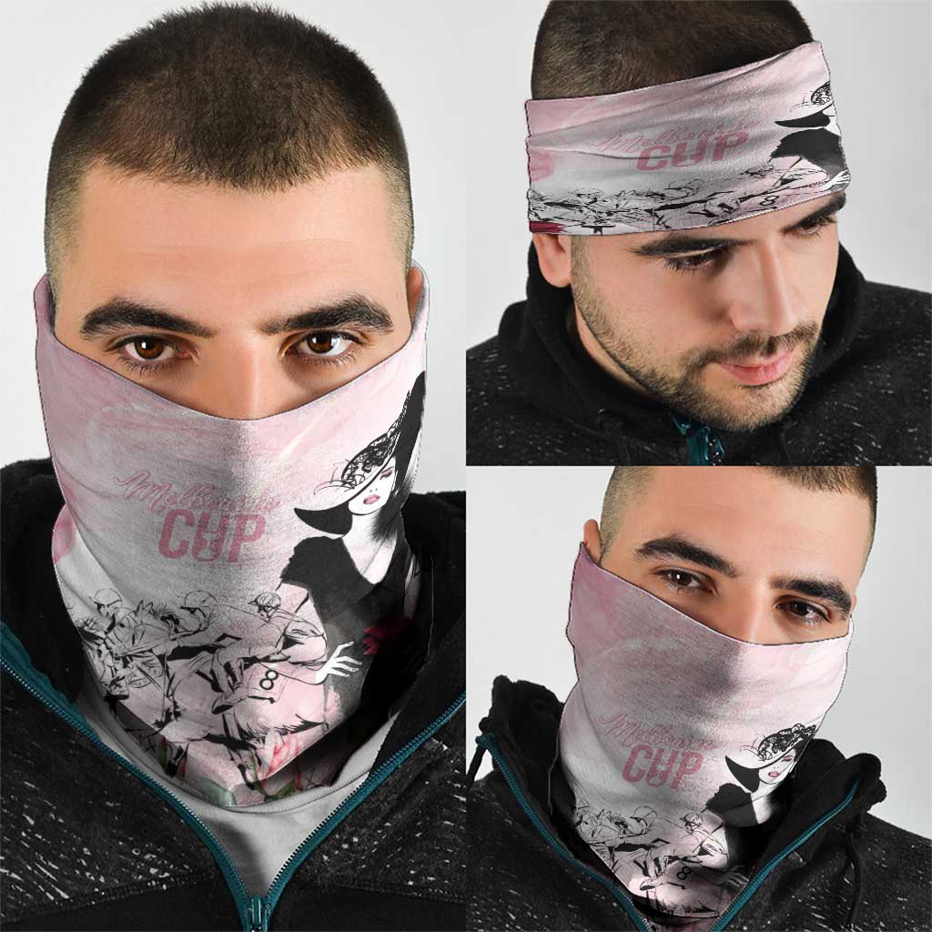 Melbourne Horse Racing Cup Pink Out Derby Neck Gaiter LT7