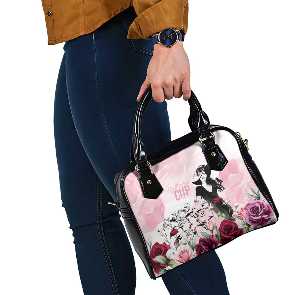 Melbourne Horse Racing Cup Pink Out Derby Shoulder Handbag LT7