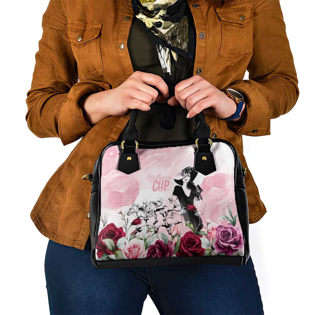 Melbourne Horse Racing Cup Pink Out Derby Shoulder Handbag LT7