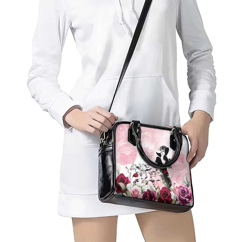Melbourne Horse Racing Cup Pink Out Derby Shoulder Handbag LT7