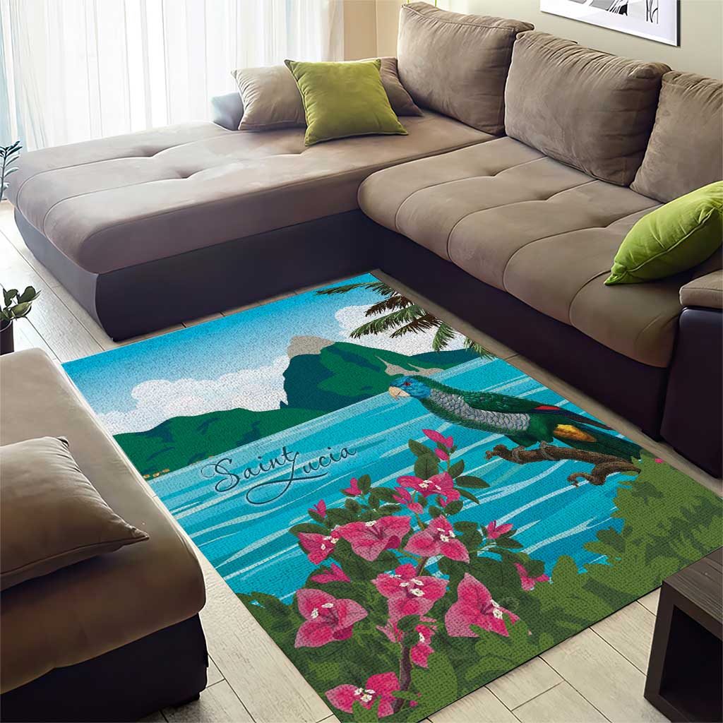 Afro-Saint Lucians Area Rug Pitons Landscape LT7