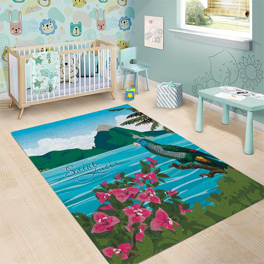 Afro-Saint Lucians Area Rug Pitons Landscape LT7
