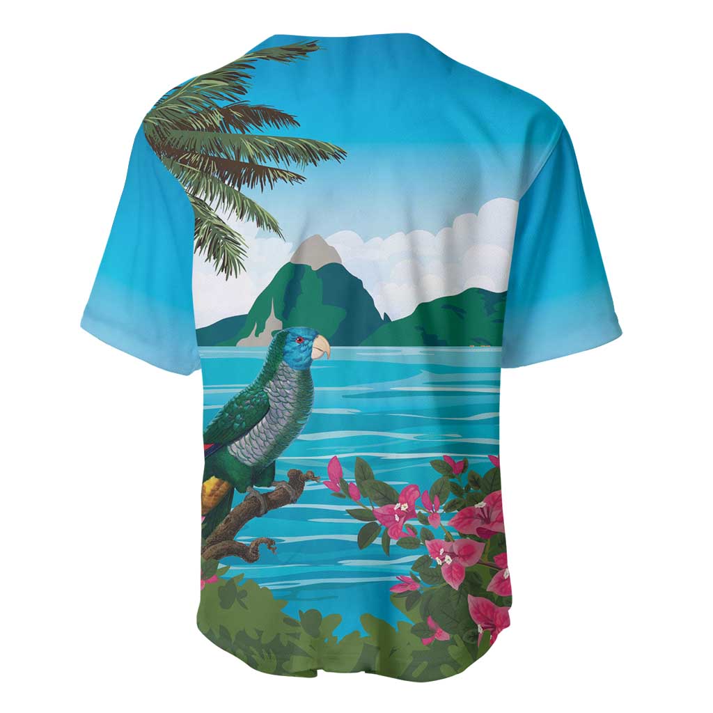 Afro-Saint Lucians Baseball Jersey Pitons Landscape LT7