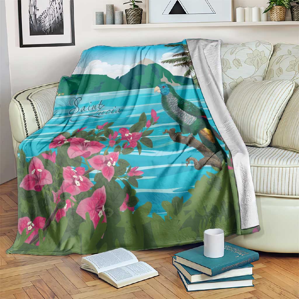 Afro-Saint Lucians Blanket Pitons Landscape LT7
