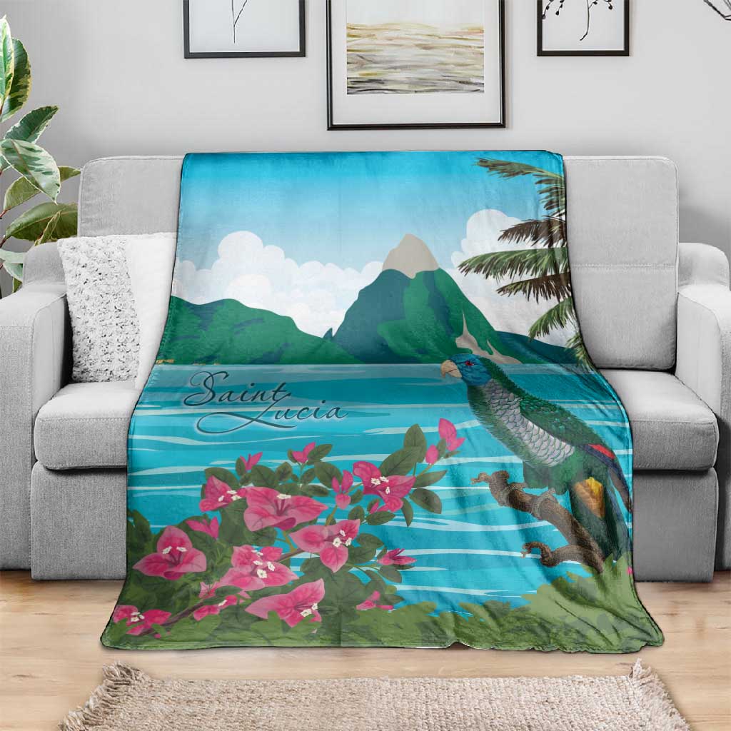 Afro-Saint Lucians Blanket Pitons Landscape LT7