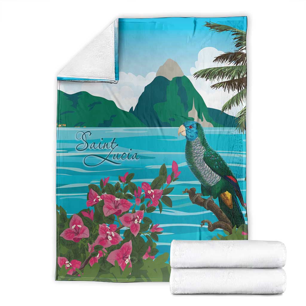 Afro-Saint Lucians Blanket Pitons Landscape LT7