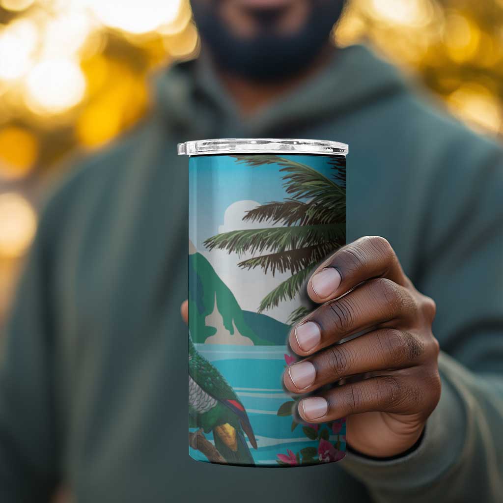 Afro-Saint Lucians 4 in 1 Can Cooler Tumbler Pitons Landscape LT7