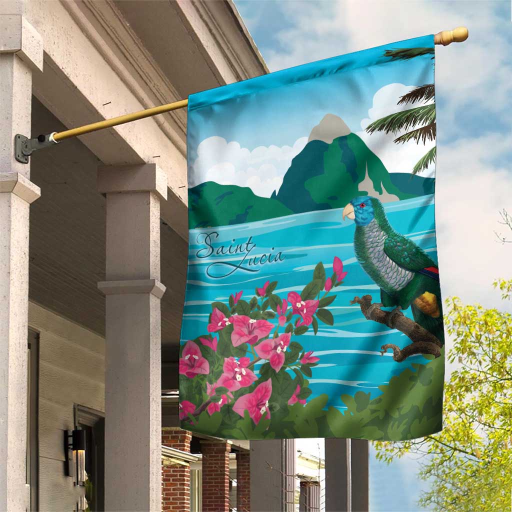 Afro-Saint Lucians Garden Flag Pitons Landscape LT7