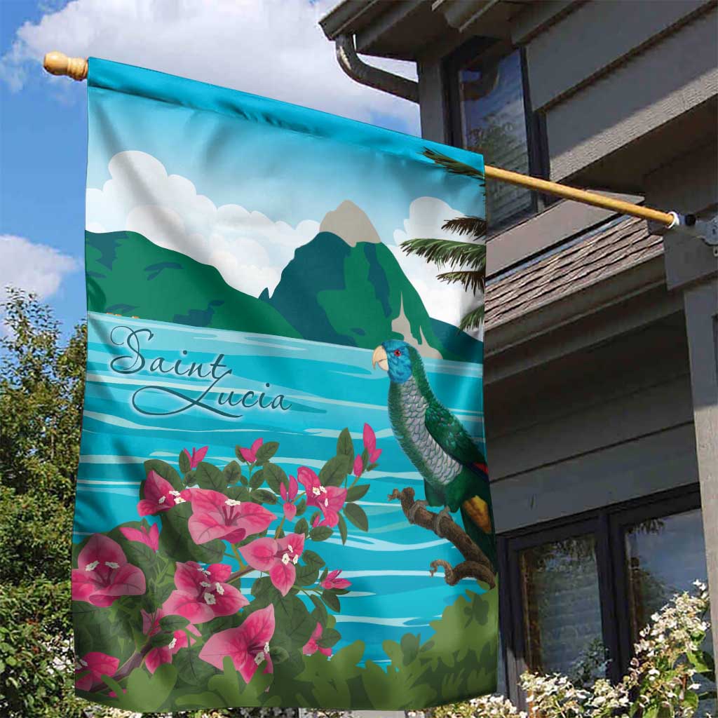 Afro-Saint Lucians Garden Flag Pitons Landscape LT7