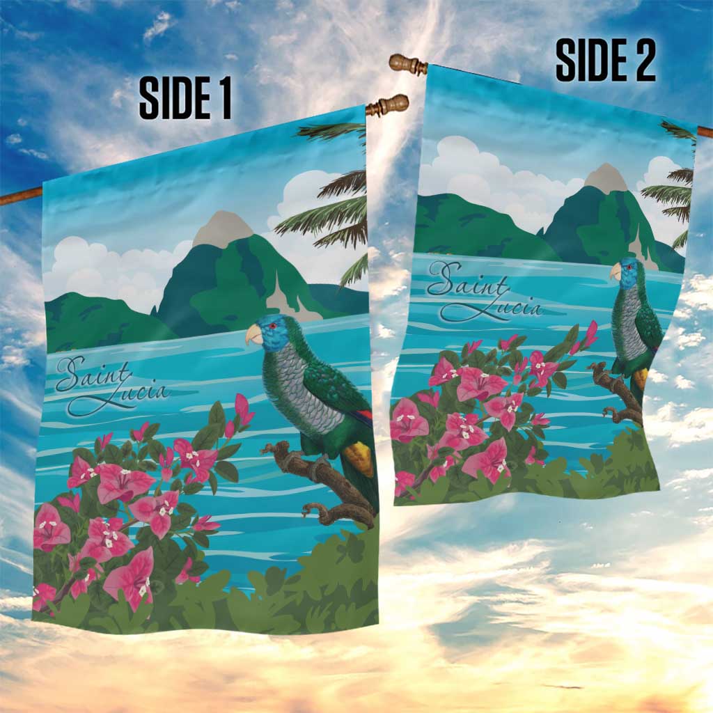 Afro-Saint Lucians Garden Flag Pitons Landscape LT7