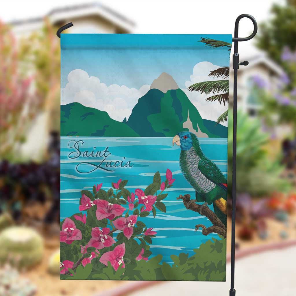 Afro-Saint Lucians Garden Flag Pitons Landscape LT7