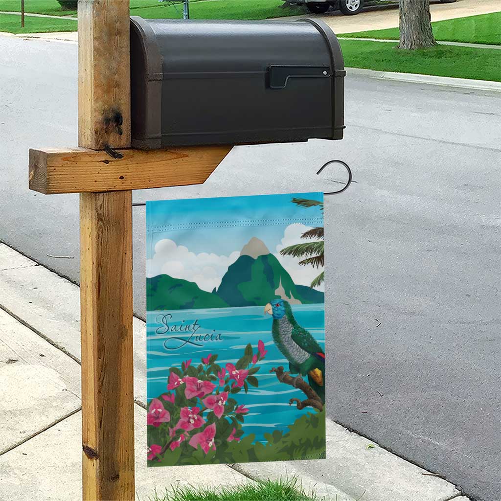 Afro-Saint Lucians Garden Flag Pitons Landscape LT7