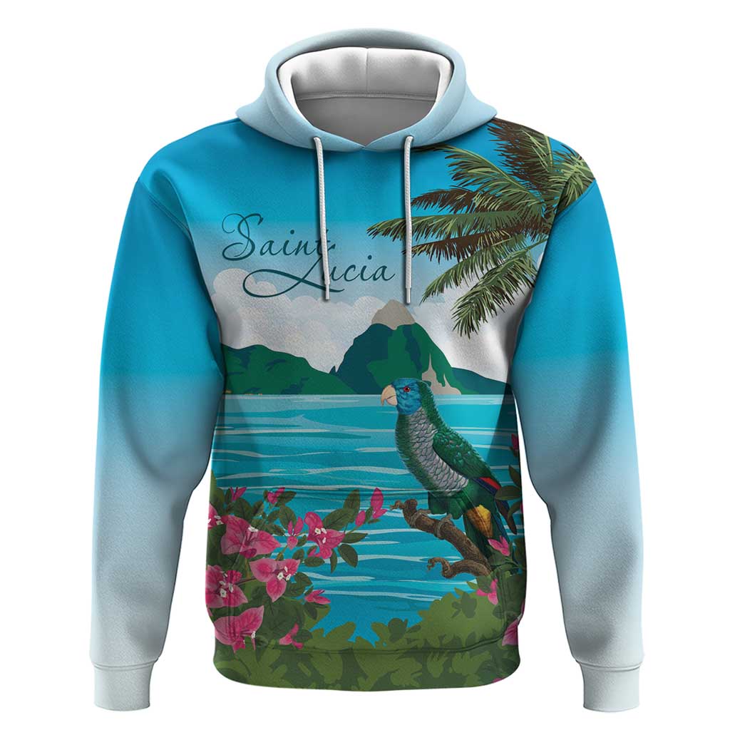 Saint Lucia Island Hoodie Pitons Landscape LT7