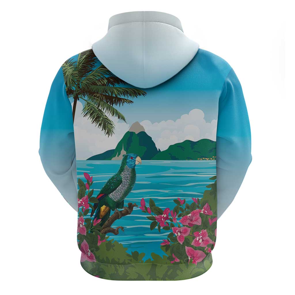 Saint Lucia Island Hoodie Pitons Landscape LT7