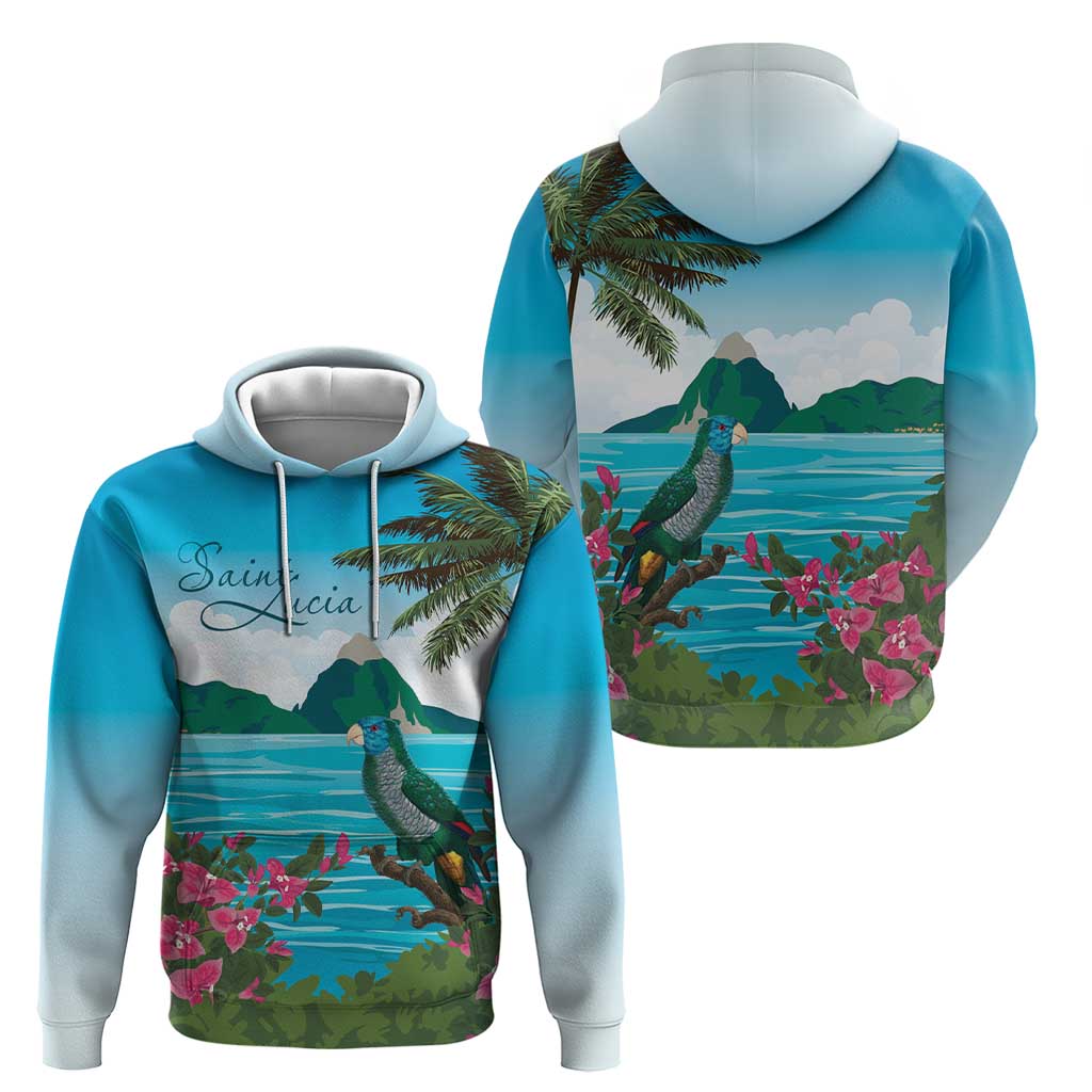 Saint Lucia Island Hoodie Pitons Landscape LT7