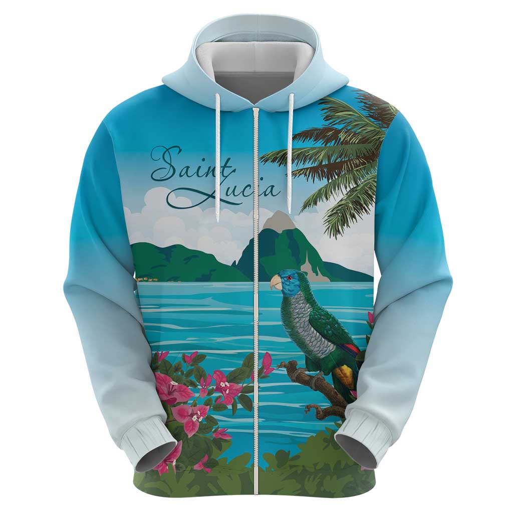 Saint Lucia Island Hoodie Pitons Landscape LT7