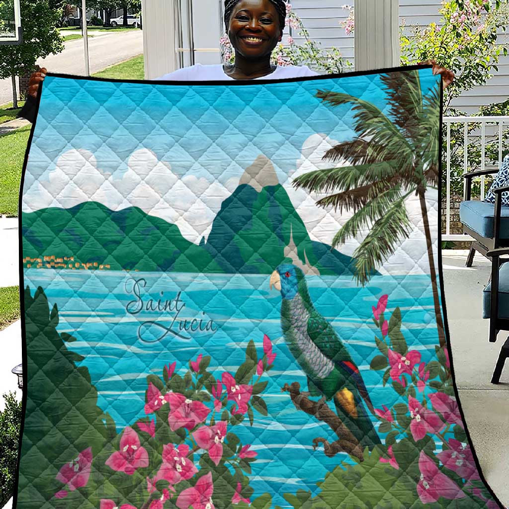 Afro-Saint Lucians Quilt Pitons Landscape LT7