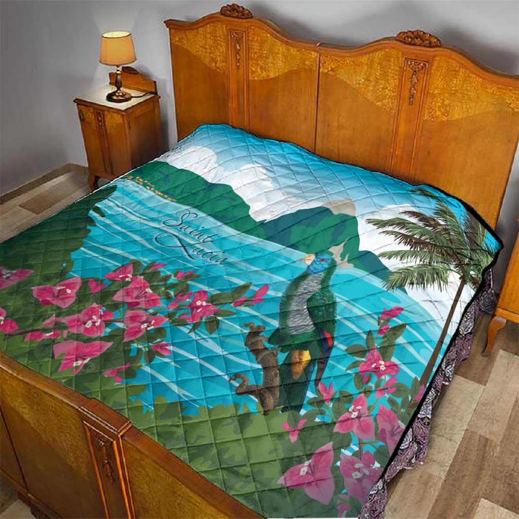 Afro-Saint Lucians Quilt Pitons Landscape LT7