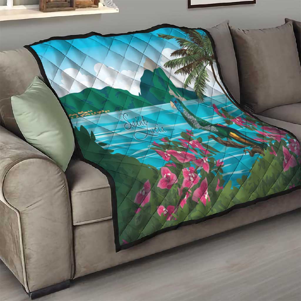 Afro-Saint Lucians Quilt Pitons Landscape LT7
