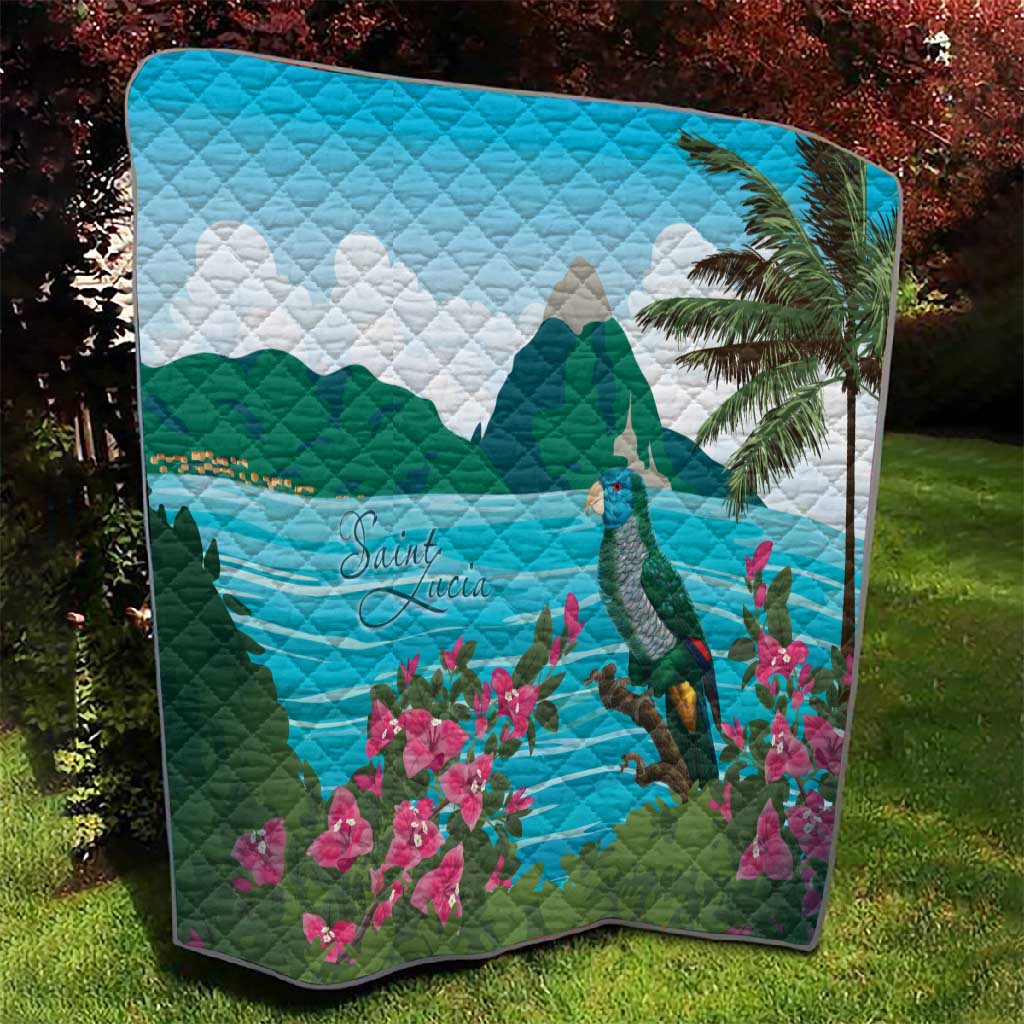 Afro-Saint Lucians Quilt Pitons Landscape LT7