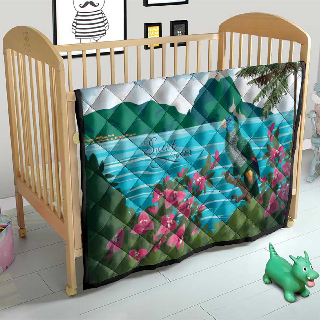 Afro-Saint Lucians Quilt Pitons Landscape LT7