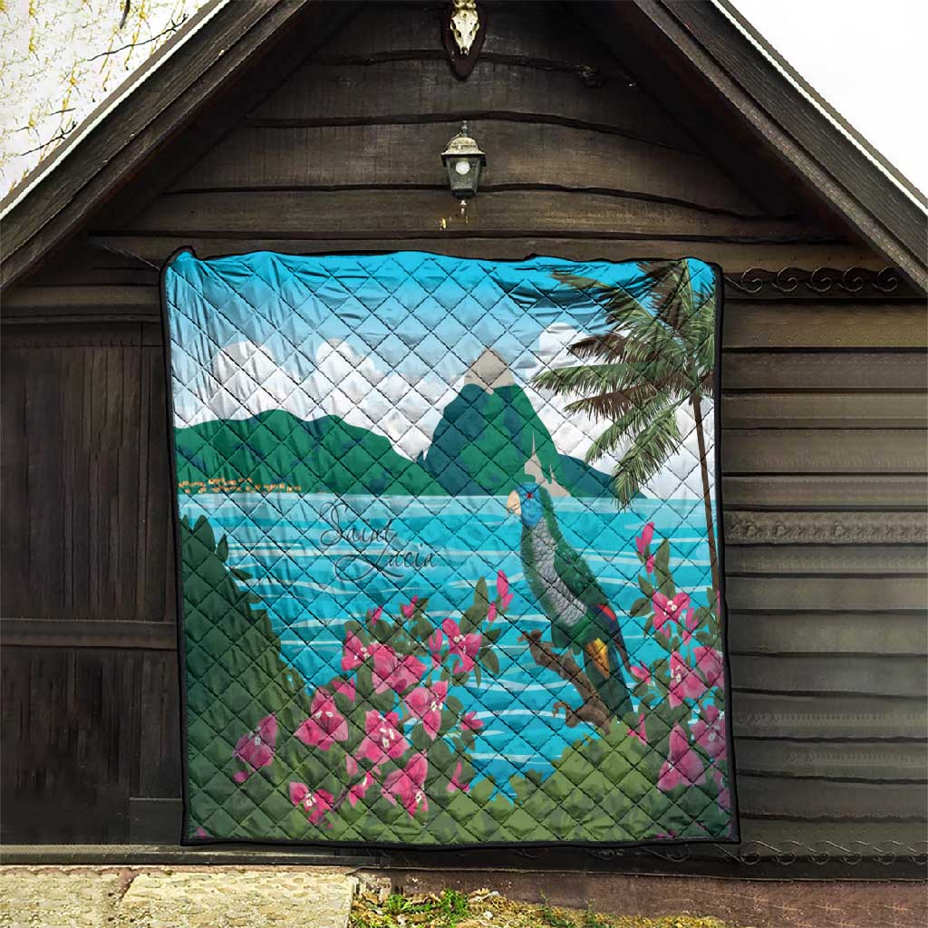 Afro-Saint Lucians Quilt Pitons Landscape LT7